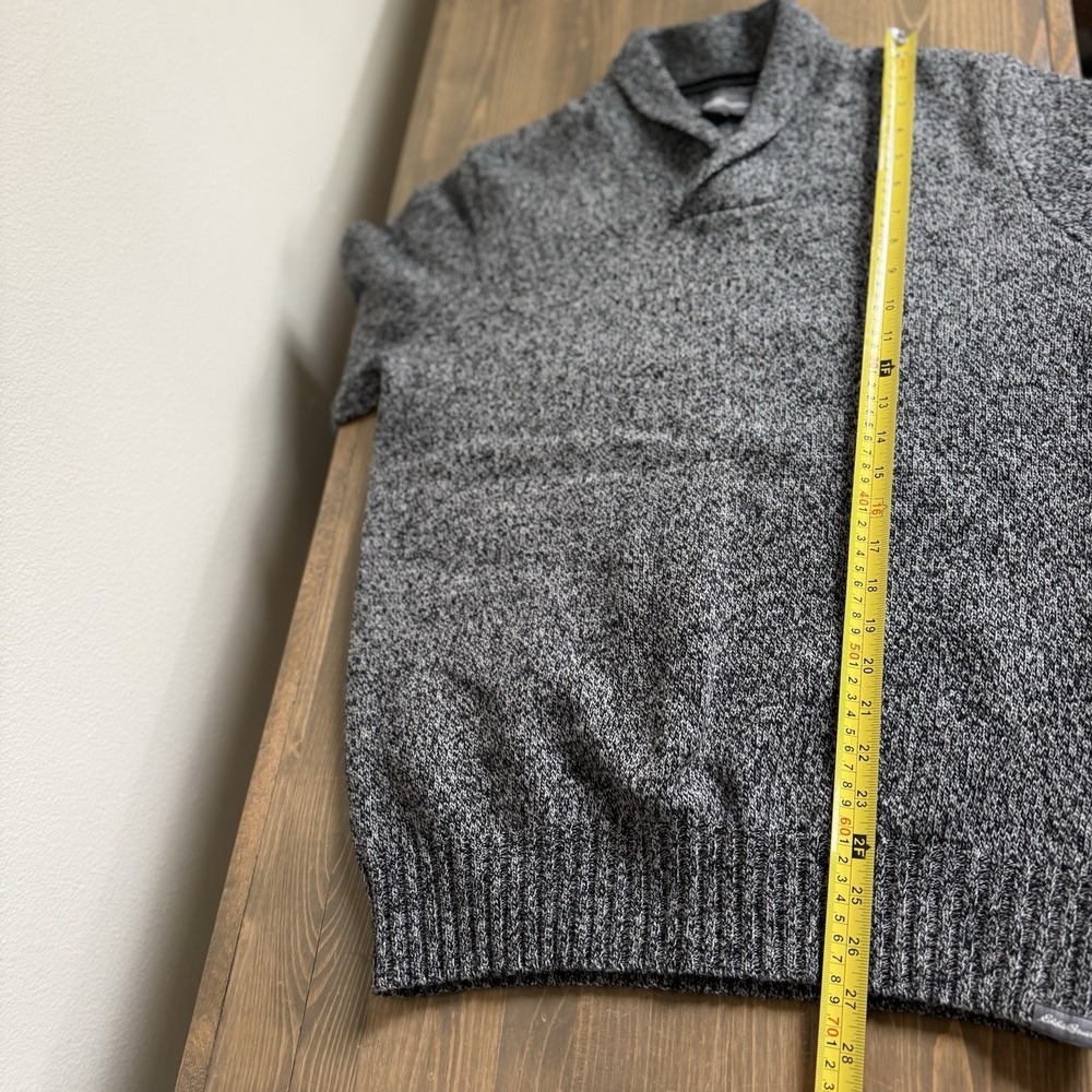 Eddie Bauer Men's Medium Gray Wool Blend Long Sleeve Sweater - Picture 7 of 7
